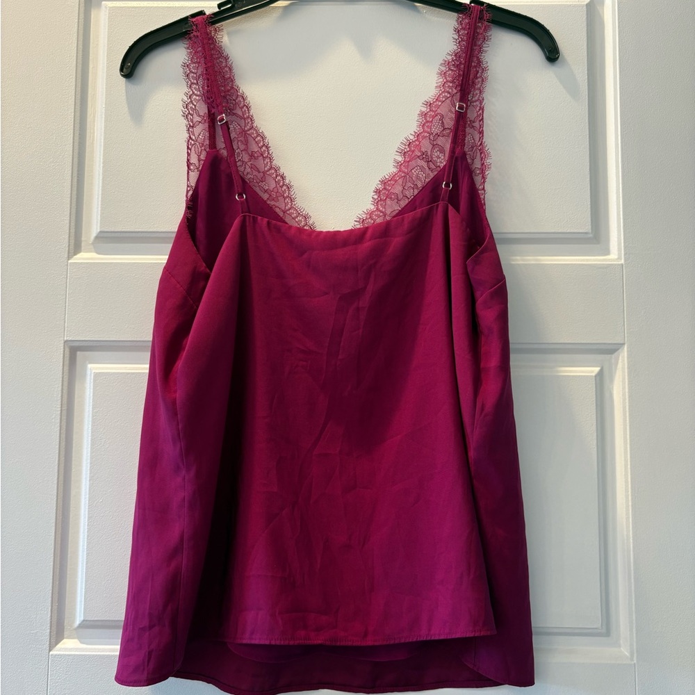 Lace Trim Magenta Camisole